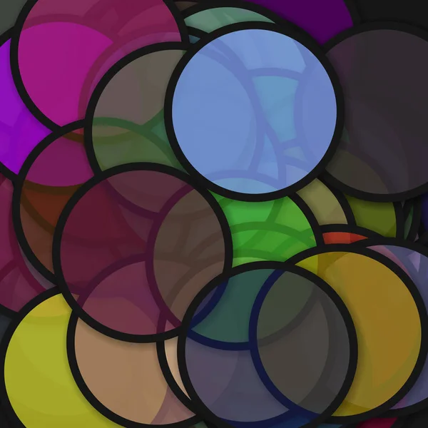 Κύκλοι Φόντο Τις Σκιές Εικονογράφηση Τέχνη — Διανυσματικό Αρχείο