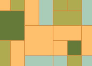 Soyut renk geometrik şekiller örüntüsü, üretici hesaplama sanatsal vektör çizimi, renk kareleri ve dikdörtgenler