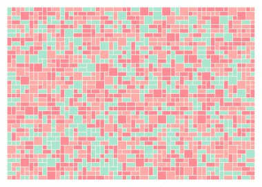 Soyut renk geometrik şekiller örüntüsü, üretici hesaplama sanatsal vektör çizimi, renk kareleri ve dikdörtgenler