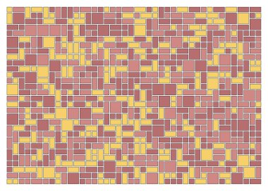 Soyut renk geometrik şekiller örüntüsü, üretici hesaplama sanatsal vektör çizimi, renk kareleri ve dikdörtgenler