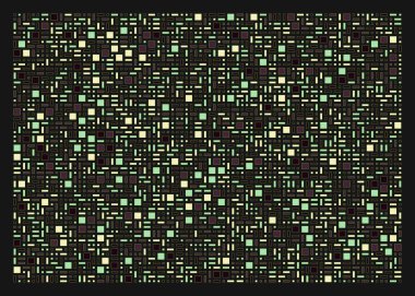 Soyut renk geometrik şekiller örüntüsü, üretici hesaplama sanatsal vektör çizimi, renk kareleri ve dikdörtgenler
