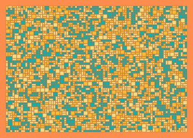 Soyut renk geometrik şekiller örüntüsü, üretici hesaplama sanatsal vektör çizimi, renk kareleri ve dikdörtgenler