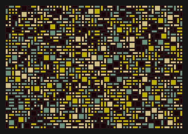 Абстрактный Цветовой Геометрический Рисунок Генеративная Иллюстрация Вычислительного Искусства Цветные Квадраты — стоковый вектор