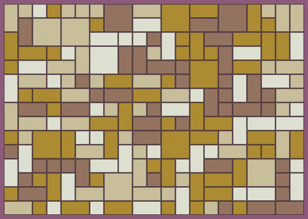 抽象的な色の幾何学的図形パターン 生成的な計算芸術ベクトル図 色の正方形と長方形 — ストックベクタ