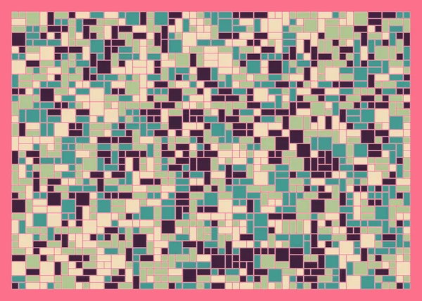 Soyut renk geometrik şekiller örüntüsü, üretici hesaplama sanatsal vektör çizimi, renk kareleri ve dikdörtgenler