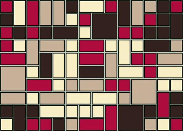 Αφηρημένο Χρώμα Γεωμετρικά Σχήματα Μοτίβο Παραγωγική Υπολογιστική Τέχνη Διανυσματική Απεικόνιση — Διανυσματικό Αρχείο