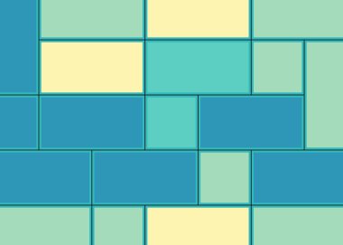 Soyut renk geometrik şekiller örüntüsü, üretici hesaplama sanatsal vektör çizimi, renk kareleri ve dikdörtgenler