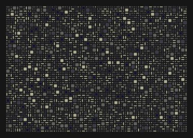 Soyut renk geometrik şekiller örüntüsü, üretici hesaplama sanatsal vektör çizimi, renk kareleri ve dikdörtgenler