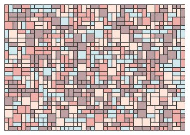 Soyut renk geometrik şekiller deseni, üretken hesaplama sanatı çizimi, renk kareleri ve dikdörtgenler 