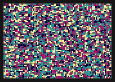 Soyut renk geometrik şekiller örüntüsü, üretici hesaplama sanatsal vektör çizimi, renk kareleri ve dikdörtgenler