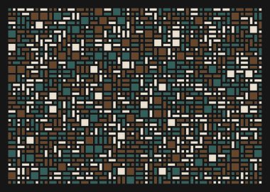 Soyut renk geometrik şekiller deseni, üretken hesaplama sanatı çizimi, renk kareleri ve dikdörtgenler 