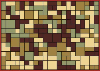 Soyut renk geometrik deseni, vektör illüstrasyonu, kareler ve dikdörtgenler  
