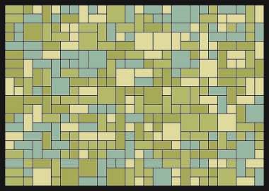 Soyut renk geometrik şekiller deseni, üretken hesaplama sanatı çizimi, renk kareleri ve dikdörtgenler 