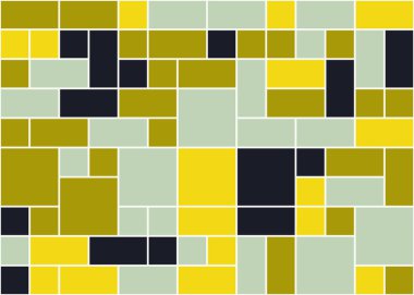 Soyut renk geometrik şekiller deseni, üretken hesaplama sanatı çizimi, renk kareleri ve dikdörtgenler 