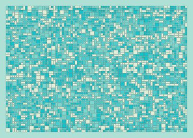 Soyut renk geometrik şekiller deseni, üretken hesaplama sanatı çizimi, renk kareleri ve dikdörtgenler 