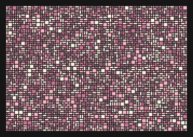 Soyut renk geometrik şekiller deseni, üretken hesaplama sanatı çizimi, renk kareleri ve dikdörtgenler 