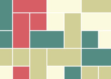 Soyut renk geometrik şekiller deseni, üretken hesaplama sanatı çizimi, renk kareleri ve dikdörtgenler 