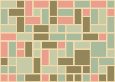 Soyut renk geometrik şekiller deseni, üretken hesaplama sanatı çizimi, renk kareleri ve dikdörtgenler 