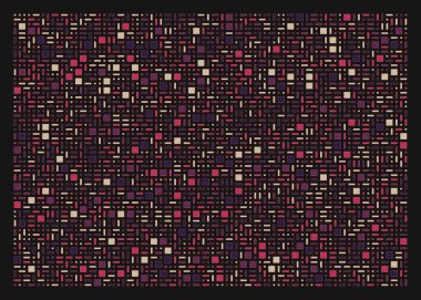 Soyut renk geometrik şekiller örüntüsü, üretici hesaplama sanatsal vektör çizimi, renk kareleri ve dikdörtgenler