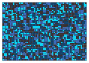 Soyut renk geometrik şekiller örüntüsü, üretici hesaplama sanatsal vektör çizimi, renk kareleri ve dikdörtgenler