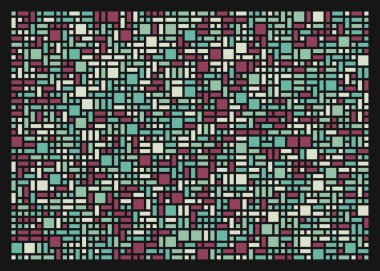 Soyut renk geometrik deseni, vektör illüstrasyonu, kareler ve dikdörtgenler  