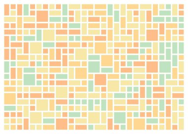 Soyut renk geometrik şekiller örüntüsü, üretici hesaplama sanatsal vektör çizimi, renk kareleri ve dikdörtgenler