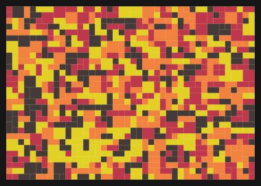Soyut renk geometrik şekiller deseni, üretken hesaplama sanatı çizimi, renk kareleri ve dikdörtgenler 