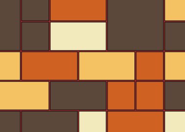 Soyut geometrik desen, vektör illüstrasyonu, kareler ve dikdörtgenler  