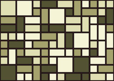 Soyut renk geometrik şekiller deseni, üretken hesaplama sanatı çizimi, renk kareleri ve dikdörtgenler 