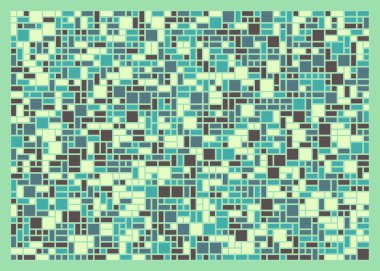 Soyut renk geometrik şekiller deseni, üretken hesaplama sanatı çizimi, renk kareleri ve dikdörtgenler 