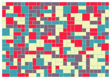 Soyut renk geometrik şekiller deseni, üretken hesaplama sanatı çizimi, renk kareleri ve dikdörtgenler 