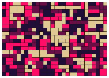 Soyut renk geometrik şekiller örüntüsü, üretici hesaplama sanatsal vektör çizimi, renk kareleri ve dikdörtgenler
