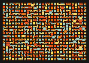Soyut geometrik desen, vektör illüstrasyonu, kareler ve dikdörtgenler  