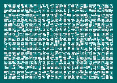 Soyut renk geometrik şekiller örüntüsü, üretici hesaplama sanatsal vektör çizimi, renk kareleri ve dikdörtgenler