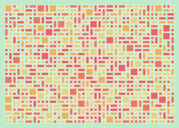 Soyut renk geometrik şekiller deseni, üretken hesaplama sanatı çizimi, renk kareleri ve dikdörtgenler 