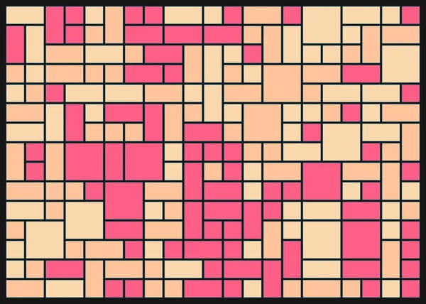 Modèle Abstrait Figures Géométriques Couleur Illustration Art Numérique Générative Carrés — Image vectorielle