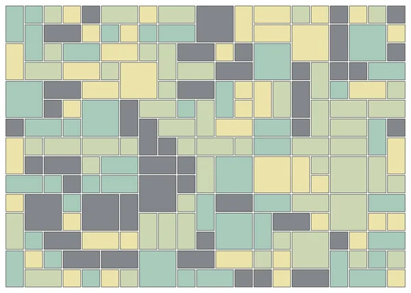 Modèle Abstrait Figures Géométriques Couleur Illustration Art Numérique Générative Carrés — Image vectorielle