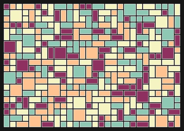 Modello Geometrico Astratto Colore Illustrazione Vettoriale Quadrati Rettangoli — Vettoriale Stock