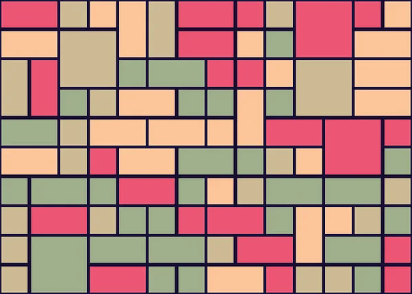 Abstrakt Färg Geometriska Figurer Mönster Generativ Beräknande Konst Vektor Illustration — Stock vektor