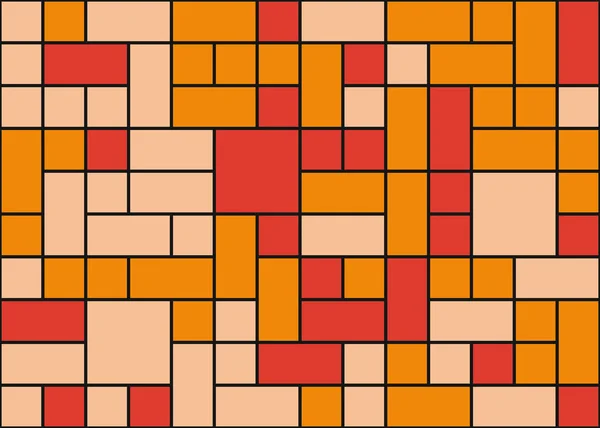 摘要彩色几何图形 生成计算艺术图解 彩色正方形和矩形 — 图库矢量图片