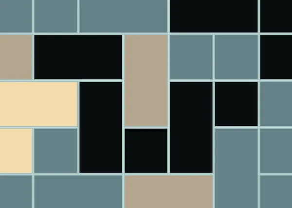 Abstrakt Färg Geometriska Figurer Mönster Generativ Beräknande Konst Illustration Färg — Stock vektor
