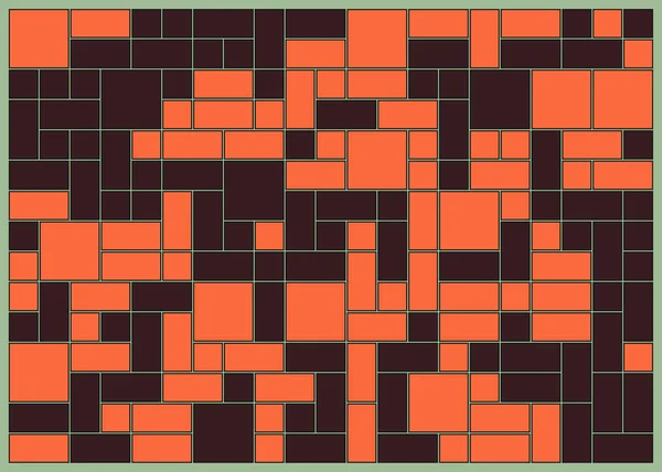 Patrón Figuras Geométricas Color Abstracto Ilustración Generativa Arte Computacional Cuadrados — Vector de stock