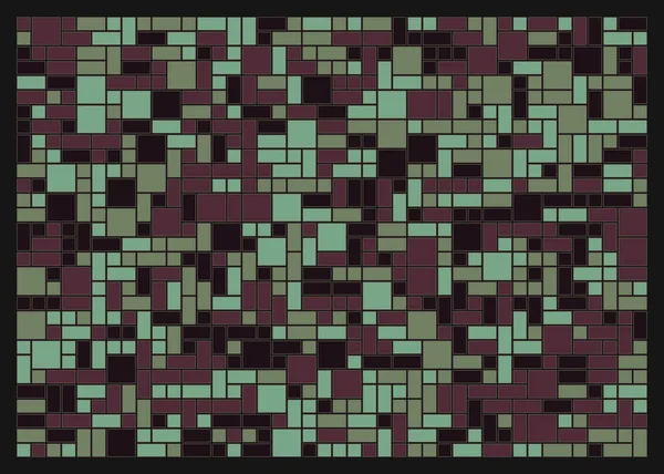 추상적 기하학적 Generative Computational Art Vector Illustration 사각형 직사각 — 스톡 벡터