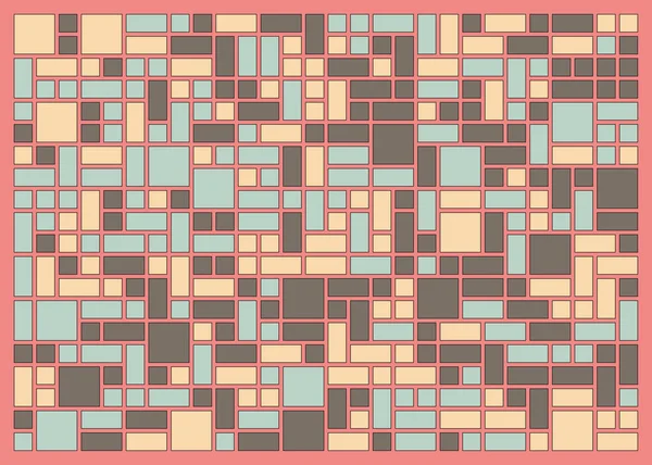 Abstraktní Geometrický Obrazec Vektorové Ilustrace Čtverce Obdélníky — Stockový vektor