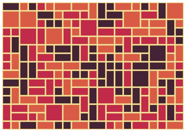 Abstrakcyjny Wzór Figur Geometrycznych Kolorów Generatywna Ilustracja Sztuki Obliczeniowej Kwadraty — Wektor stockowy