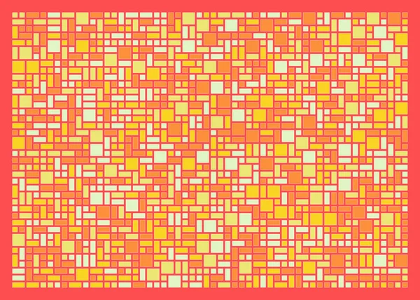 Абстрактний Кольоровий Геометричний Візерунок Векторна Ілюстрація Квадрати Прямокутники — стоковий вектор