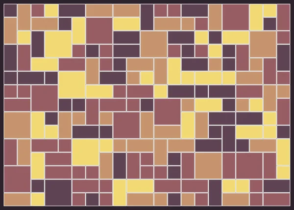 Modèle Abstrait Figures Géométriques Couleur Illustration Art Numérique Générative Carrés — Image vectorielle