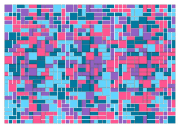 Soyut geometrik desen, vektör illüstrasyonu, kareler ve dikdörtgenler  