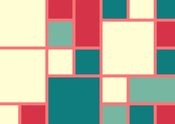 Абстрактный Цветовой Геометрический Рисунок Генеративная Вычислительная Векторная Иллюстрация Цветные Квадраты — стоковый вектор
