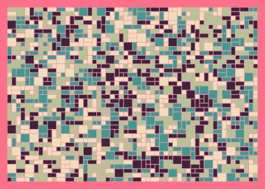 Soyut geometrik desen, vektör illüstrasyonu, kareler ve dikdörtgenler  